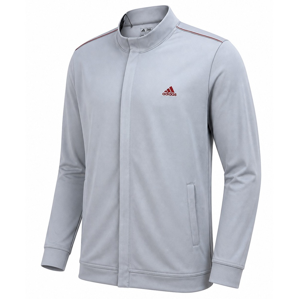 adidas Golf Men 2XL Chrome Gray Full Zip Pullover Jacket AE7973 NWT $70